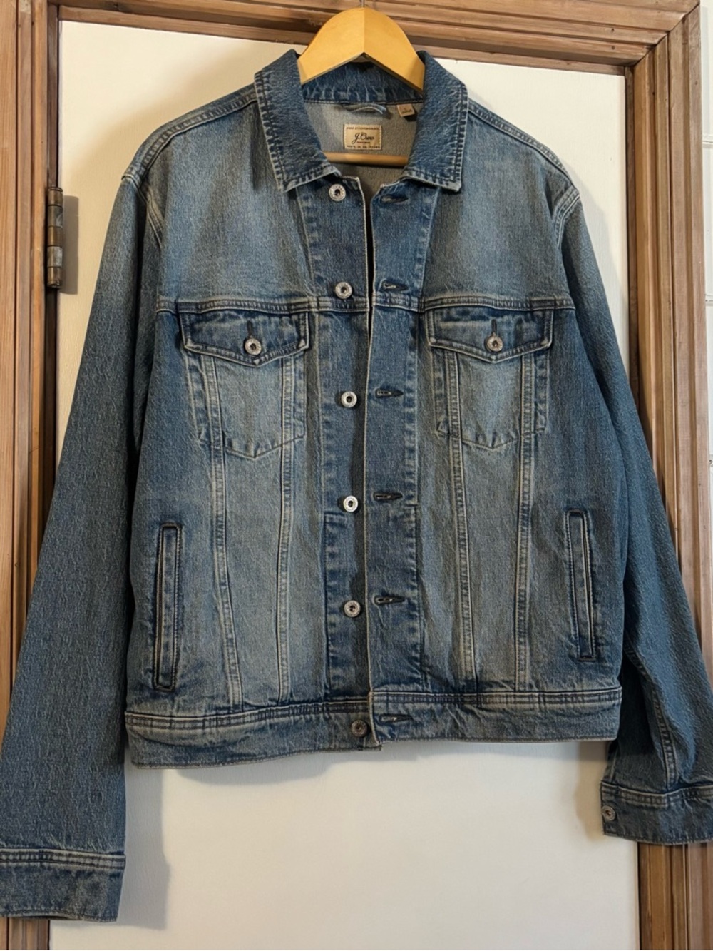 J Crew Large Men's Blue Denim Jacket